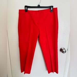 Jones New York Bright Red Straight Leg Pants